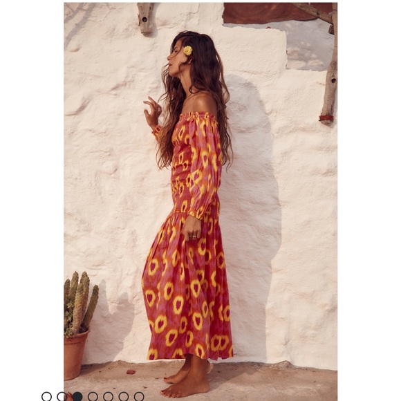 ZARA MULTICOLORED PRINTED MAXI DRESS - Picture 10 of 15